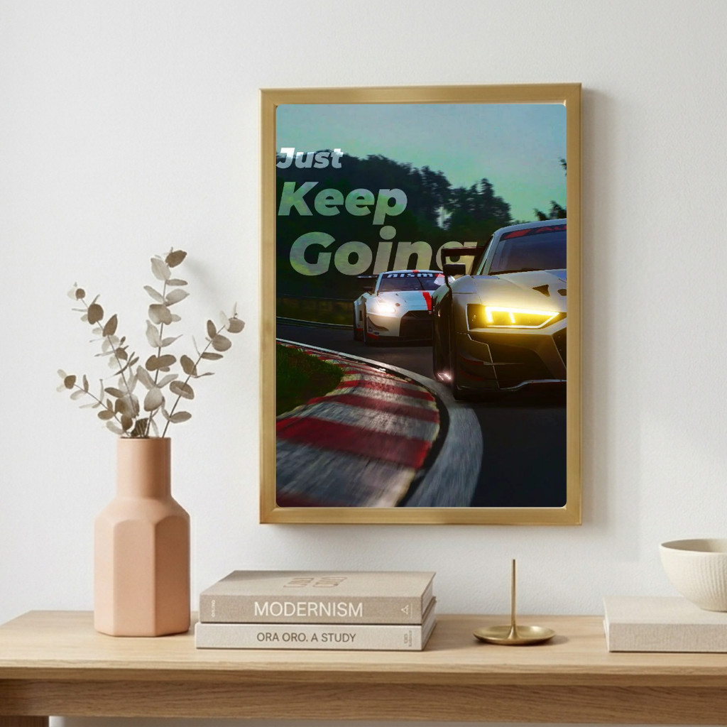 poster car race house deco