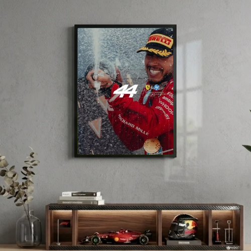 lewis hamilton ferrari poster with frame