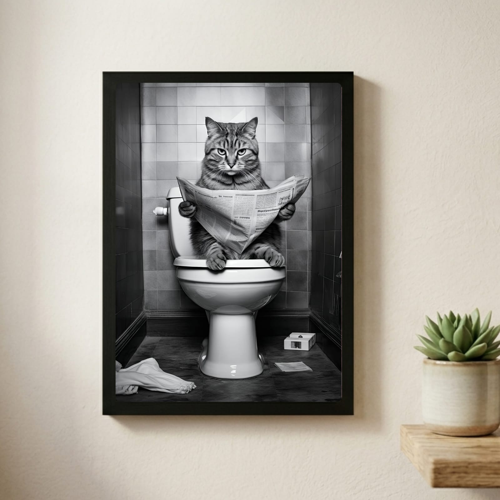 Cat house decor bathroom