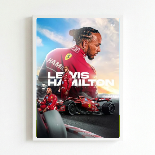 lewis hamilton ferrari poster with frame