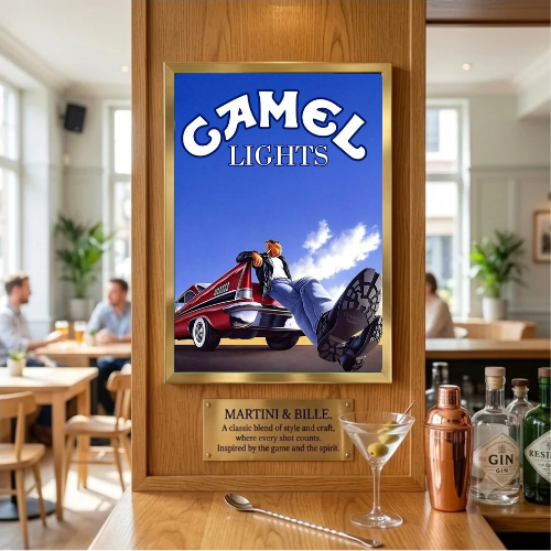 bar and restaurant decoration, Camel sigarette