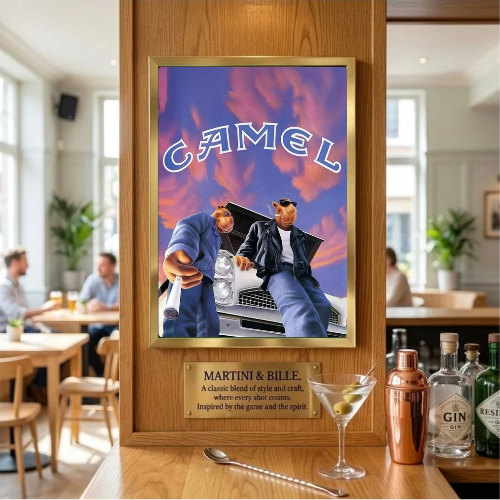 bar and restaurant decoration, Camel sigarette