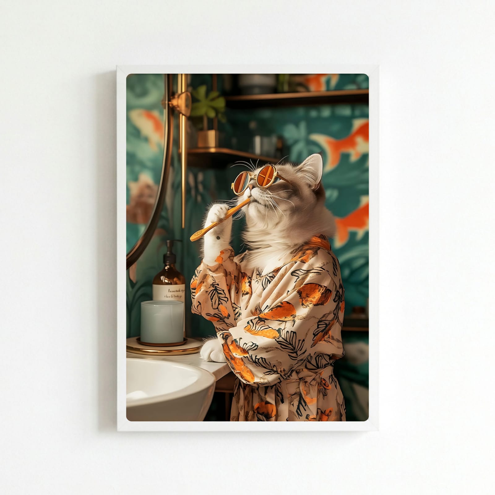 Cat house deco bathroom
