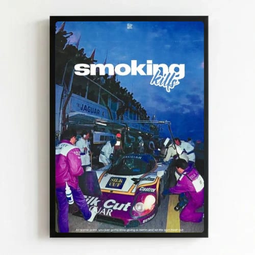 Motor sport smoking kills aesthetics