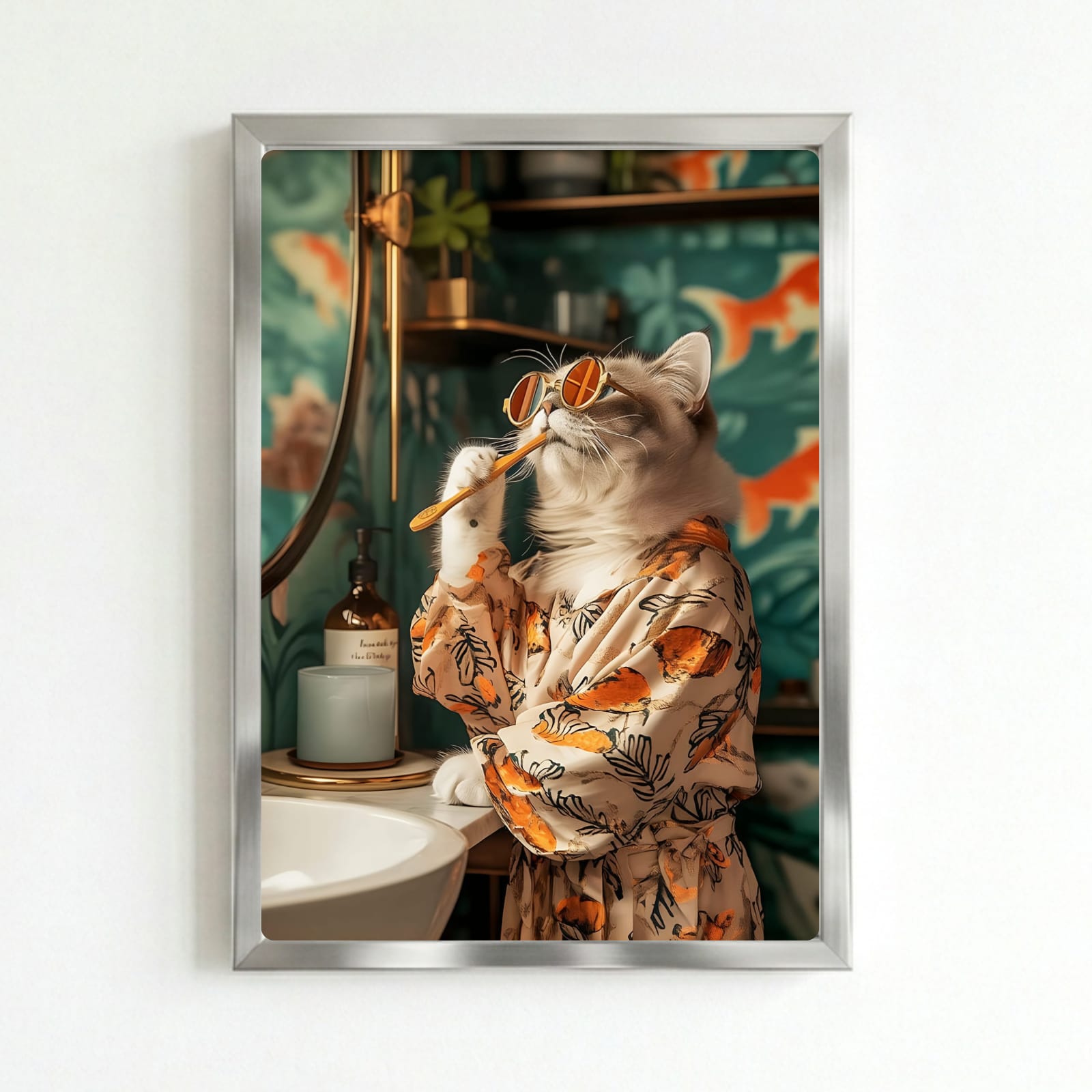 Cat house deco bathroom