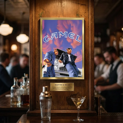 bar and restaurant decoration, Camel sigarette