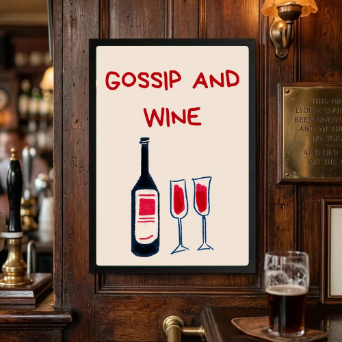 bar and restaurant decoration wine and gossip