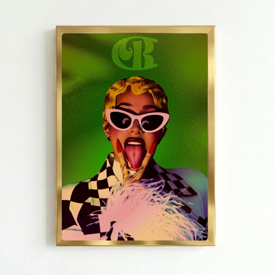 Cardi B Poster with Frame