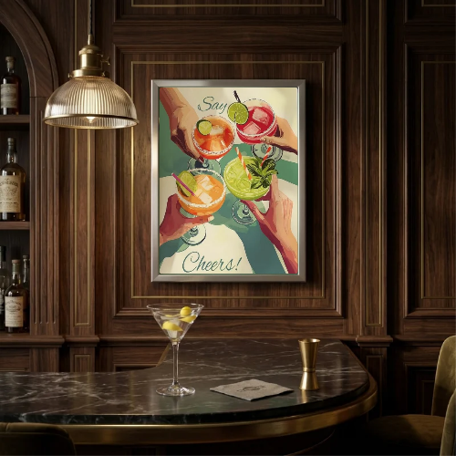 bar and restaurant decoration, cocktail drink