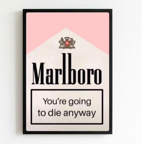 bar and restaurant decoration, Marlboro pink sigarette