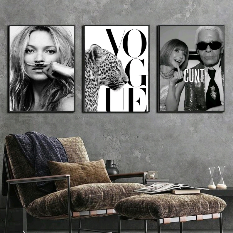Set: vogue, kate moss, anna wintour, karl lagerfeld