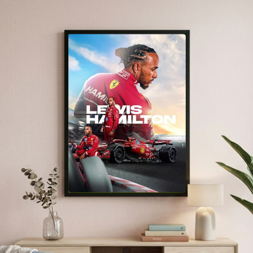 lewis hamilton ferrari poster with frame