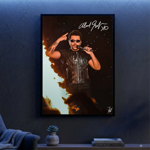 The Weeknd live autograph poster