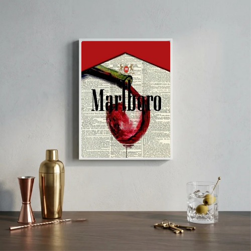 bar and restaurant decoration, Marlboro sigarette