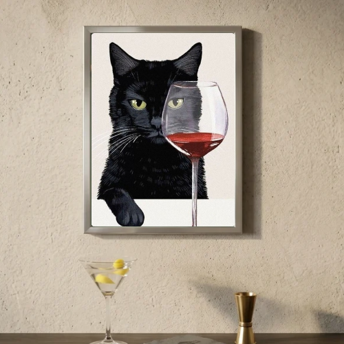 bar and restaurant decoration cat wine