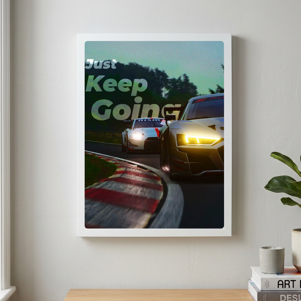 poster car race house deco