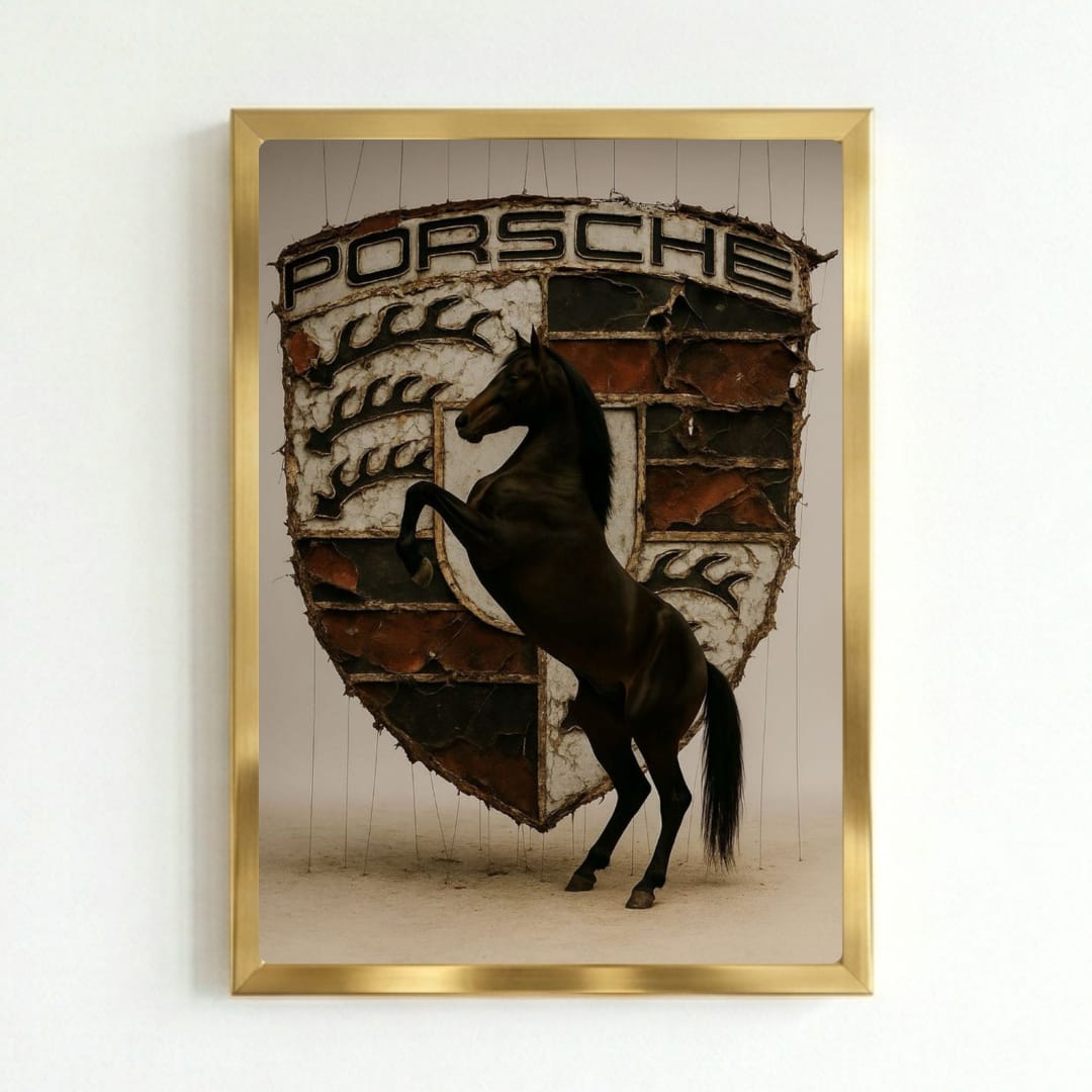 porsche logo poster
