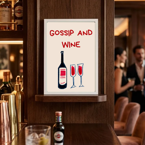 bar and restaurant decoration wine and gossip