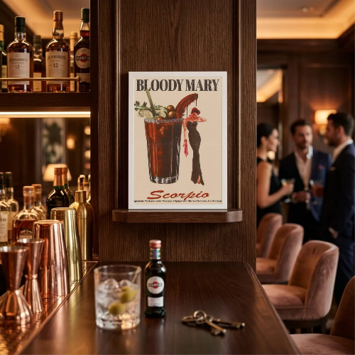 bar and restaurant decoration, espresso martini capricorn