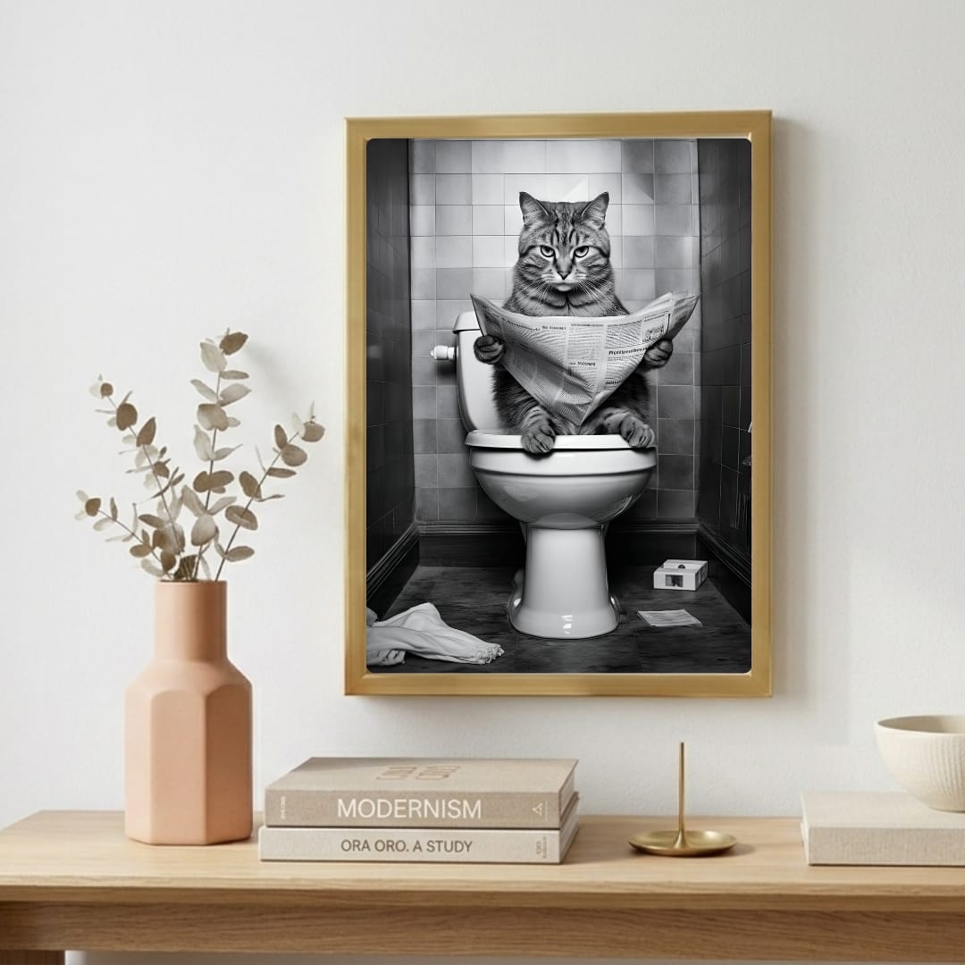 Cat house decor bathroom