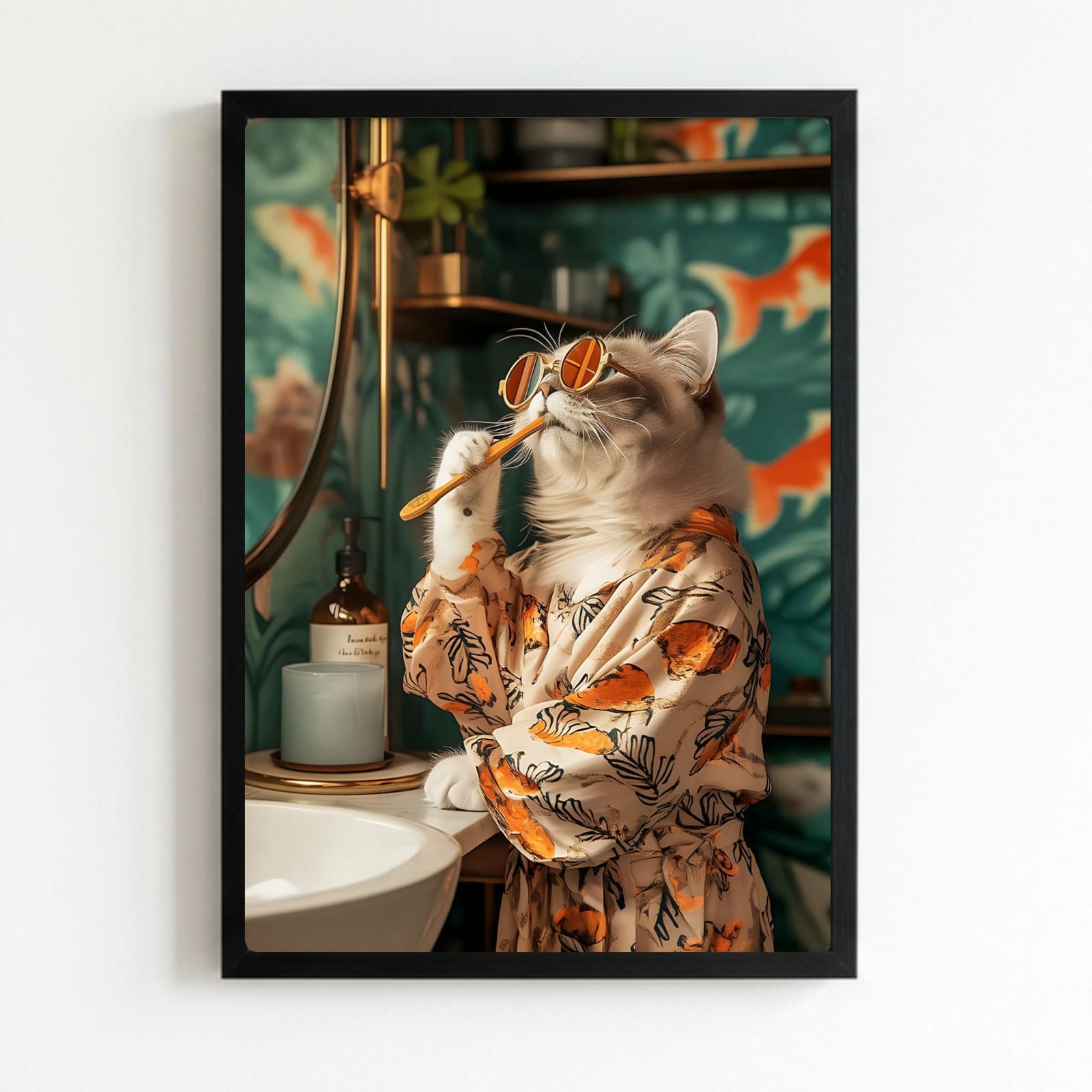 Cat house decor bathroom
