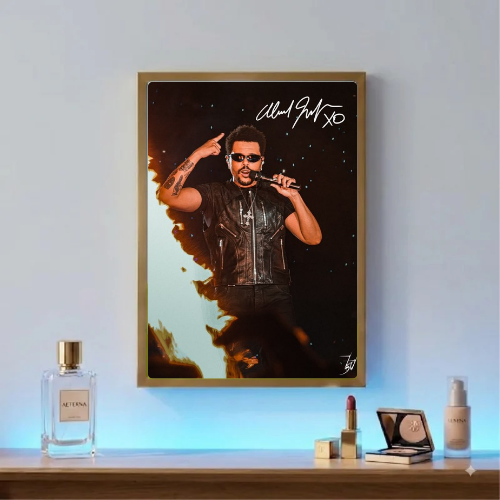 The Weeknd live autograph poster