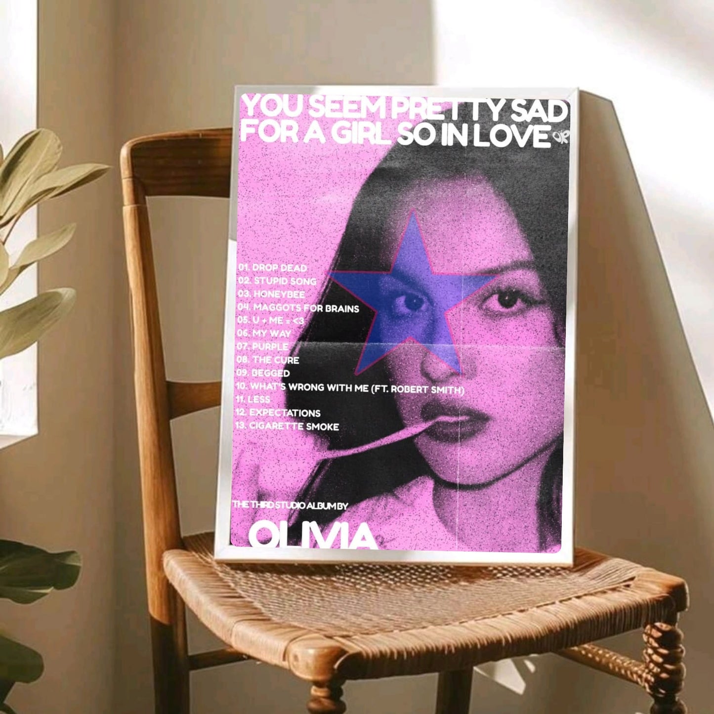 Olivia Rodrigo Poster with Frame