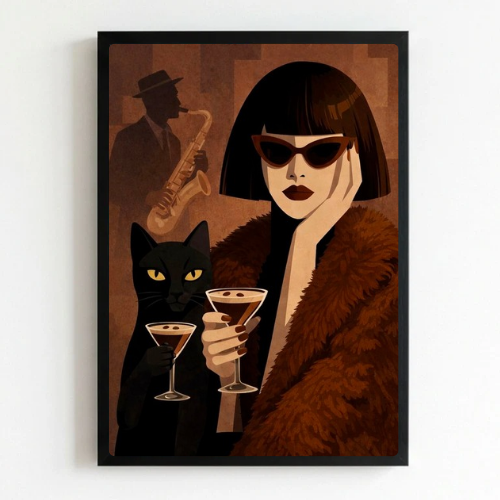 bar and restaurant decoration cat wine vintage chic luxury
