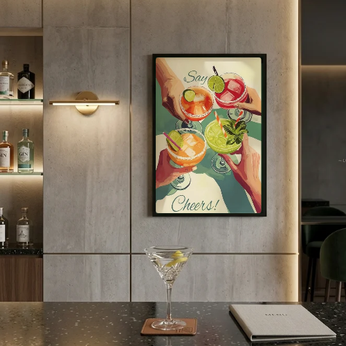 bar and restaurant decoration, cocktail drink