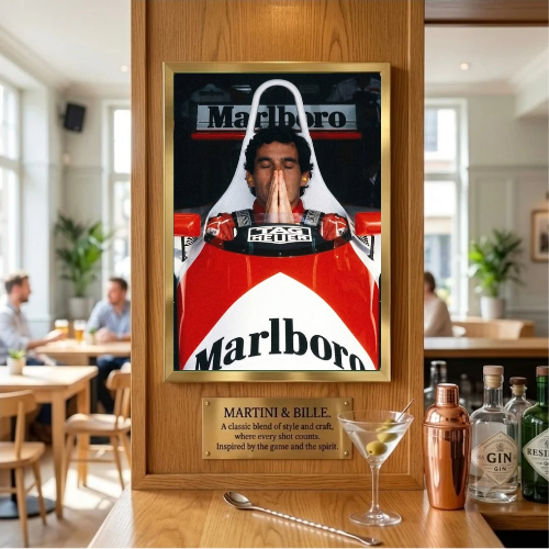 bar and restaurant decoration, Marlboro Ayrton senna