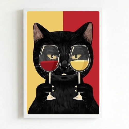 Cat Red and White Wine bar and restaurant decoration