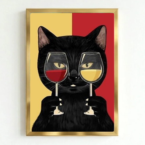 Cat Red and White Wine bar and restaurant decoration