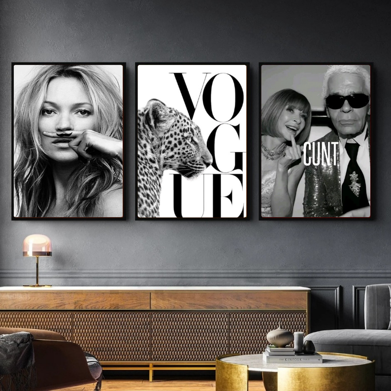 Set: vogue, kate moss, anna wintour, karl lagerfeld