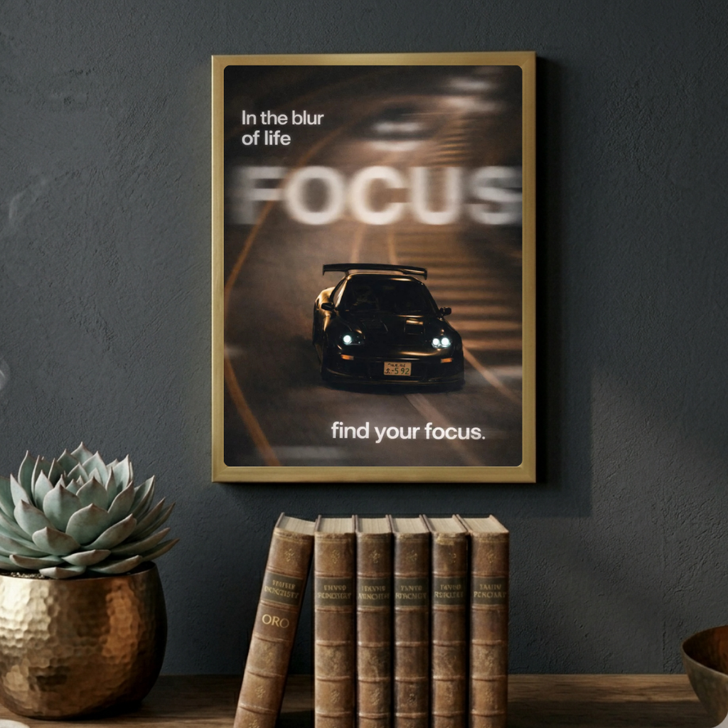 poster car race house deco
