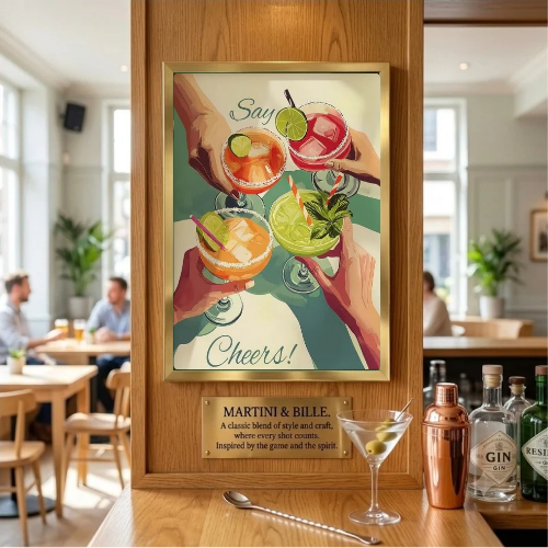 bar and restaurant decoration, cocktail drink