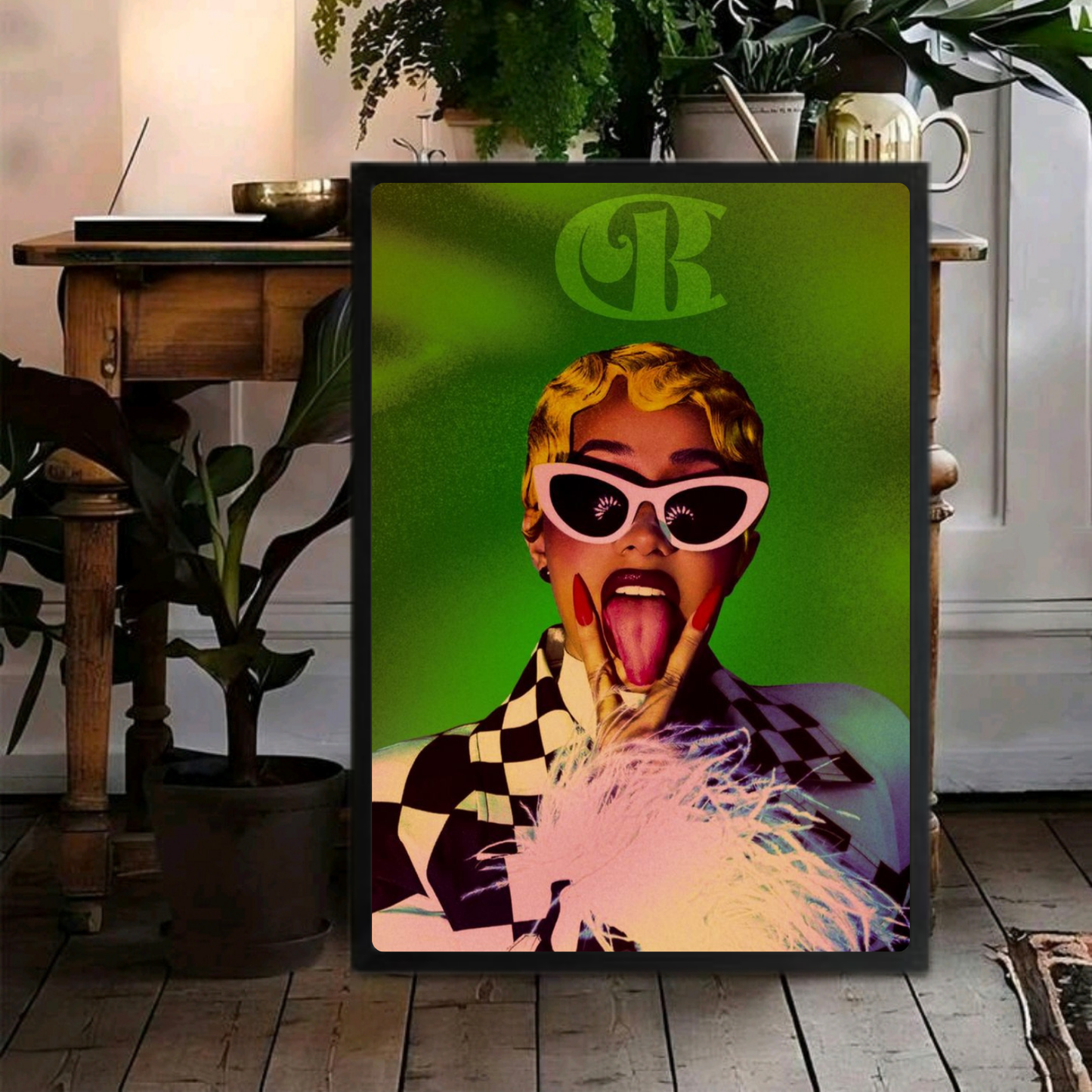 Cardi B Poster with Frame