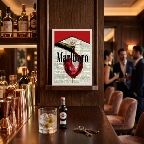 bar and restaurant decoration, Marlboro sigarette