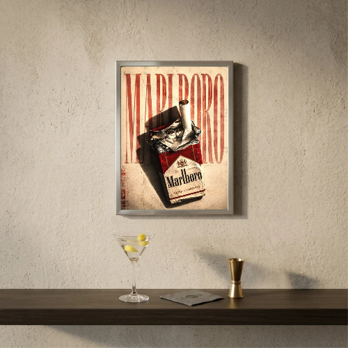 bar and restaurant decoration, Marlboro sigarette
