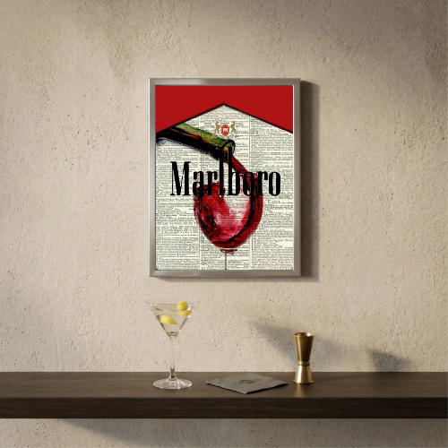 bar and restaurant decoration, Marlboro sigarette