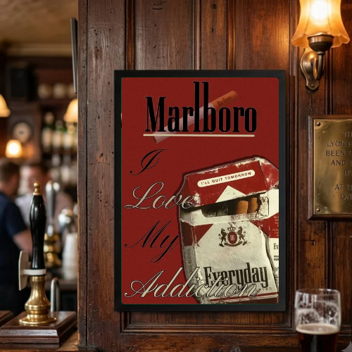 bar and restaurant decoration, Marlboro sigarette