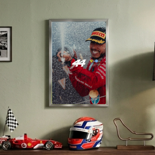 lewis hamilton ferrari poster with frame