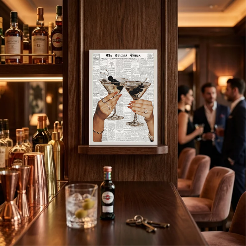 bar and restaurant decoration martini chic