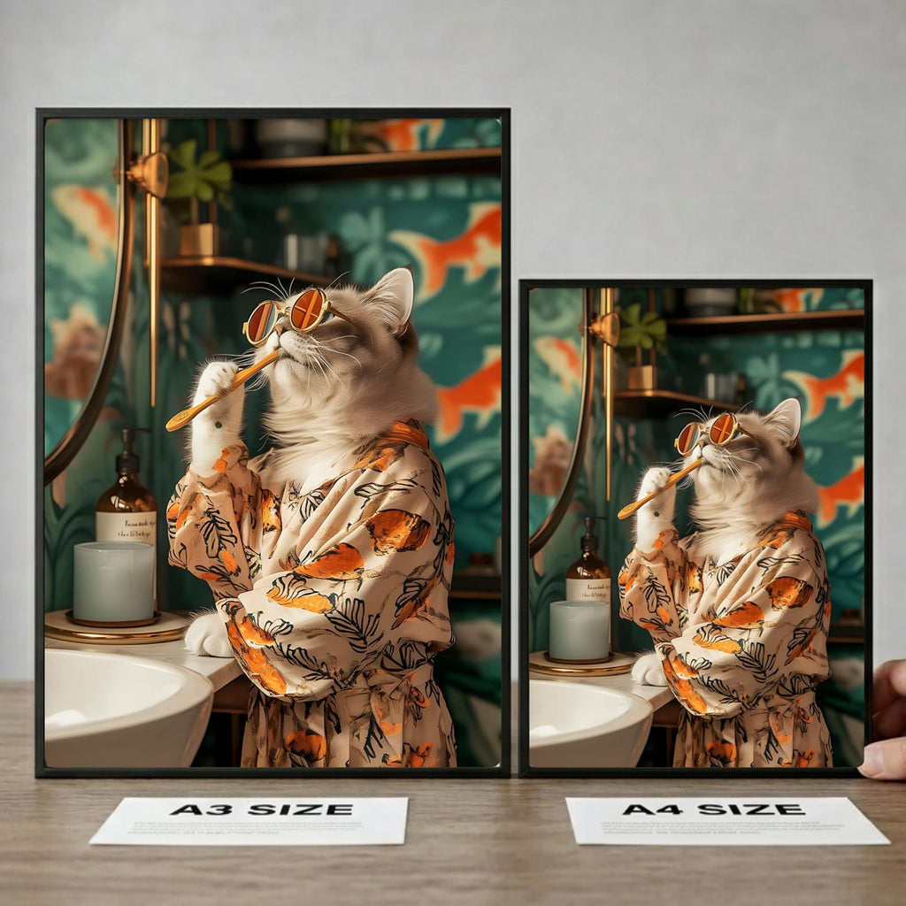 Cat house decor bathroom