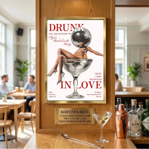 bar and restaurant decoration martini chic