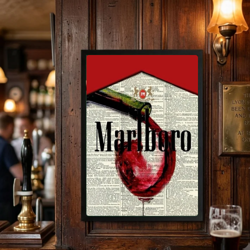 bar and restaurant decoration, Marlboro sigarette