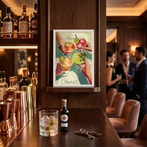 bar and restaurant decoration, cocktail drink