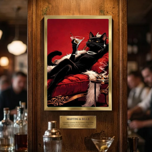 Cat cocktail bar and restaurant decoration