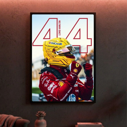 lewis hamilton ferrari poster with frame