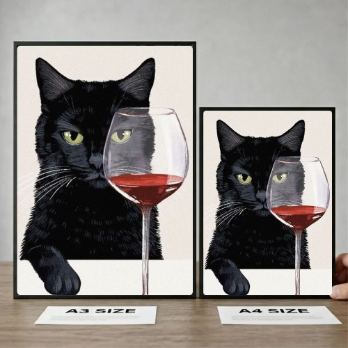bar and restaurant decoration cat wine