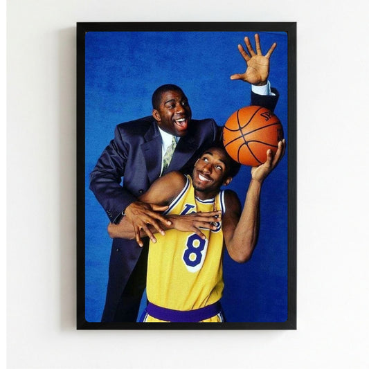 Magic Johnson and Kobe Bryant - Basket